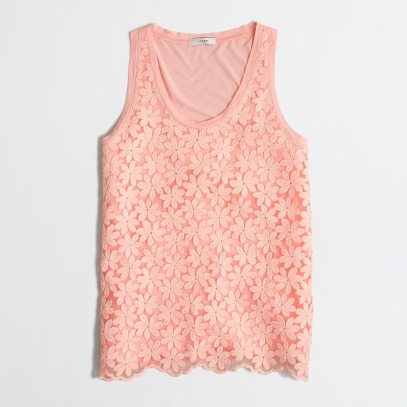 J. Crew Factory Tops - J.crew floral embroidery detail tank top